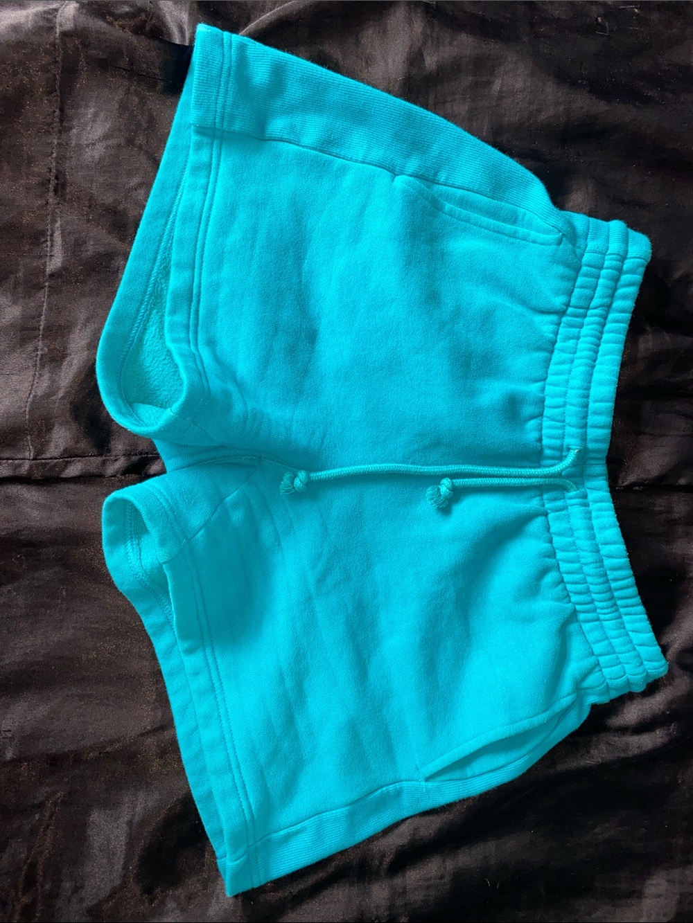 TNA Aritzia Cozy Boyfriend Shorts in Aqua Teal